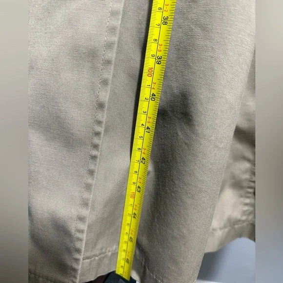 Men's Misty Harbor Size 44 Tan Double-Breasted Trench Coat - Picture 12 of 16